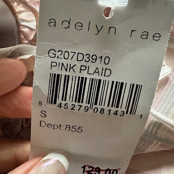 Adelyn Rae Pink Plaid Ruffle Midi Dress Sleeveless Tiered, Size Small - Picture 11 of 13